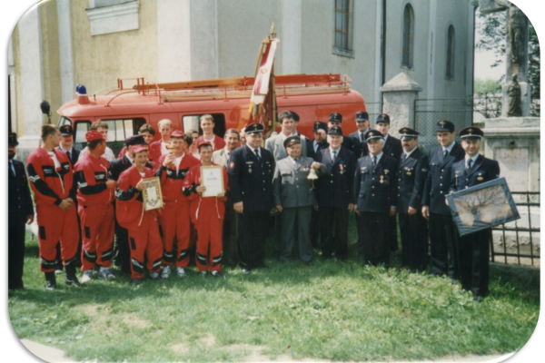 Tűzoltó autó átadása - 1995